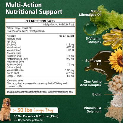 Skin & Coat Support for Dogs - Daily Liquid Supplement Lifestyle Shot 4