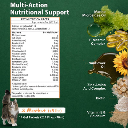 Skin & Coat Support for Cats - Daily Paste Supplement Lifestyle Shot 4