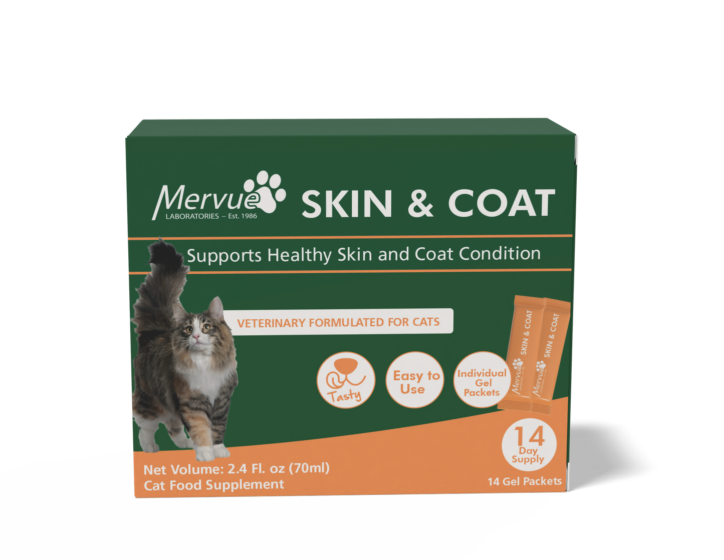 Mervue SuperCoat for Cats - Daily skin and coat support supplement